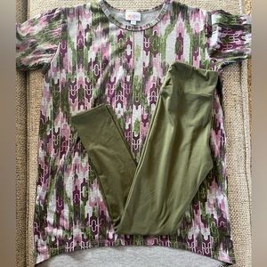 LuLaRoe solid legging & top